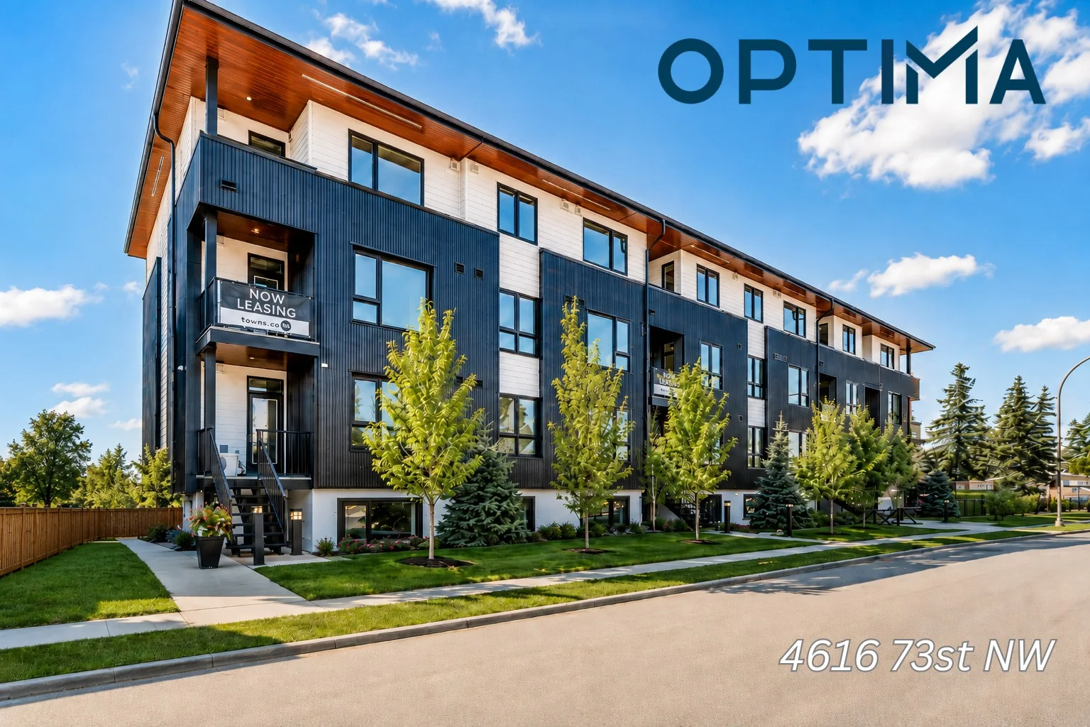Optima completed multi-family development at 4616 73 St NW