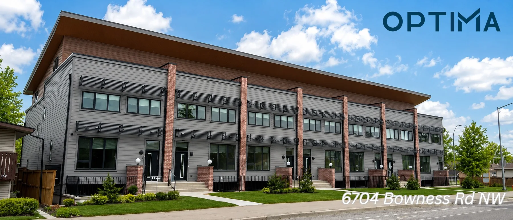 Optima completed multi-family development at 6704 Bowness Rd NW