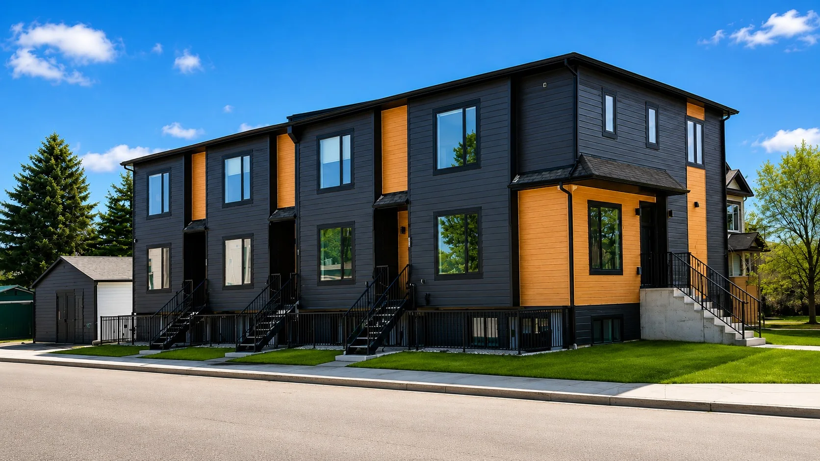 Completed Optima residential community at 2004 37 St SE